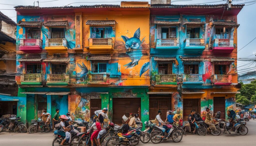 Street Art and Murals in Xom Moi Street Art and Murals in Xom Moi