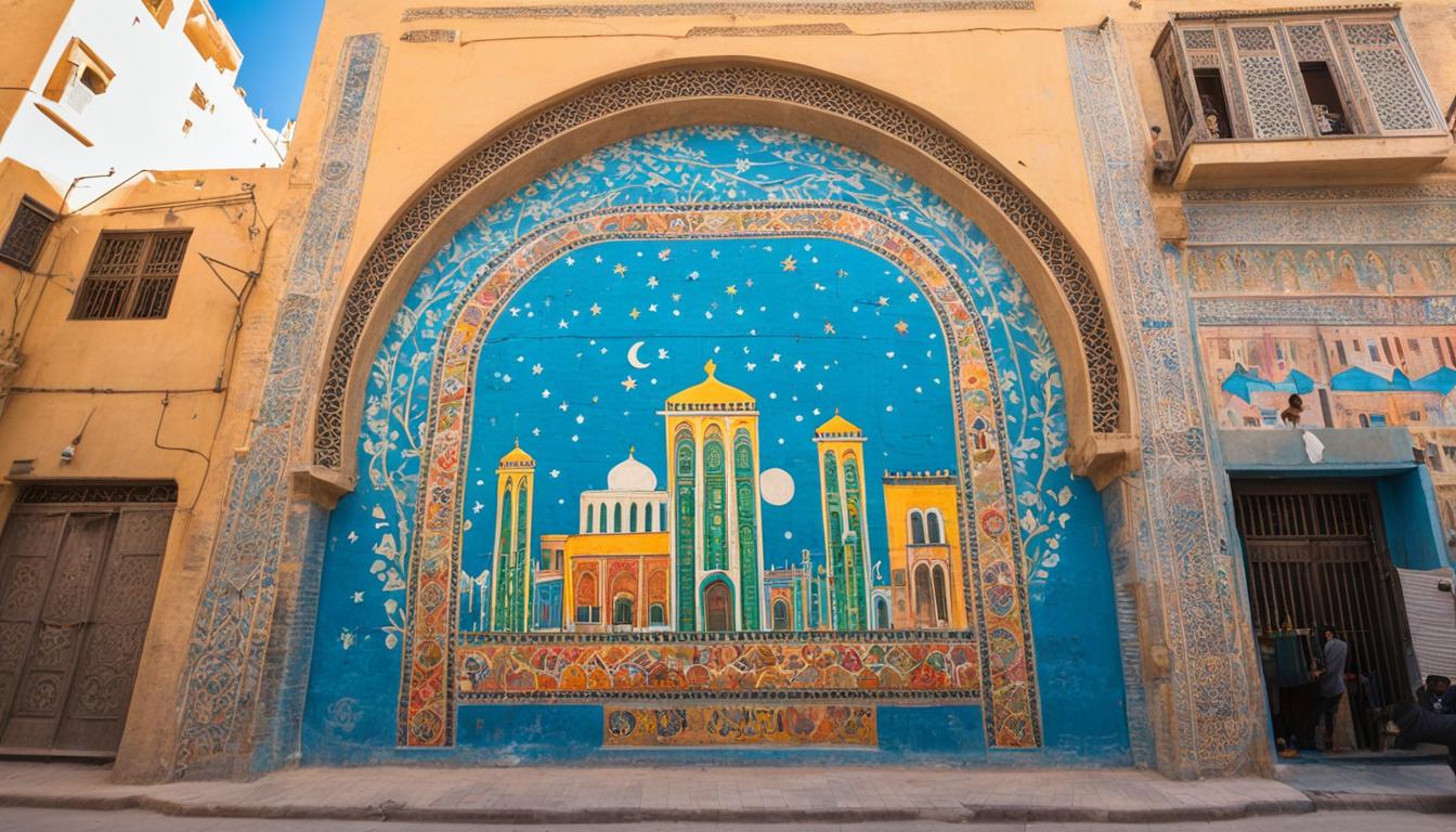 Street art and murals exploration in the Al-Balad district of Jeddah
