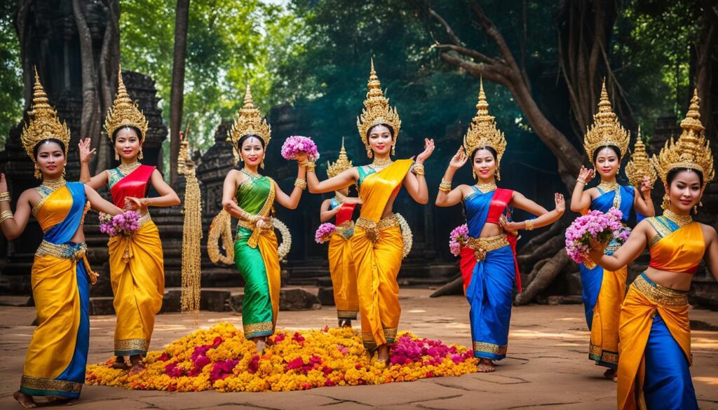 Traditional Khmer Blessing Ceremonies and Apsara Dance Performances in Siem Reap Traditional Khmer Blessing Ceremonies and Apsara Dance Performances in Siem Reap