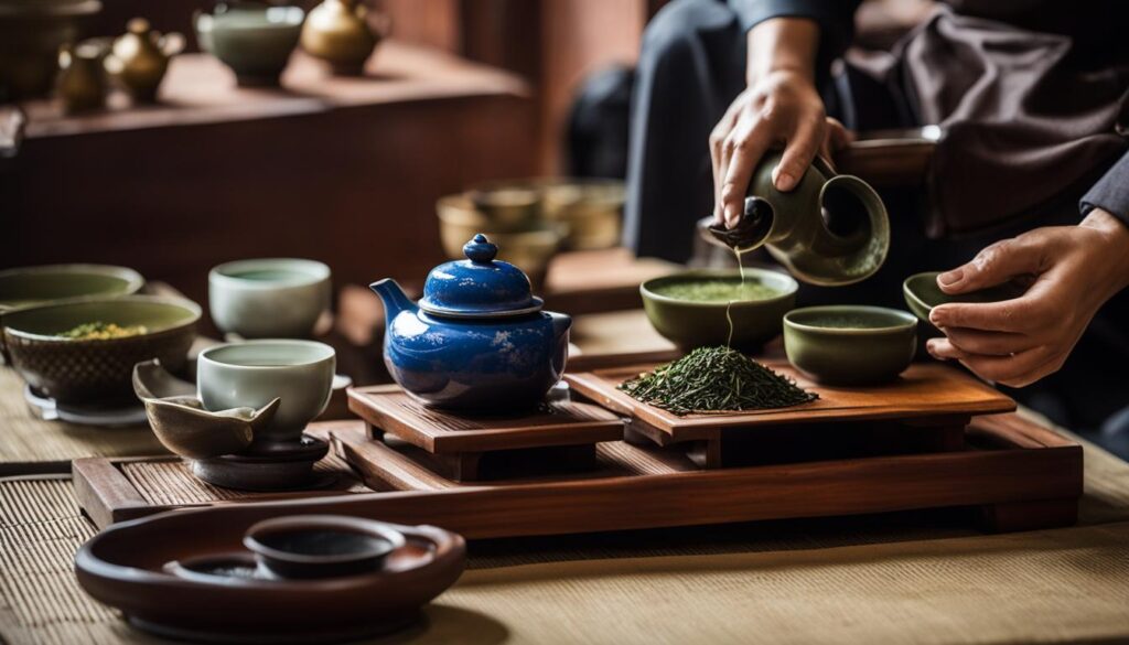 Traditional tea serving Traditional tea serving