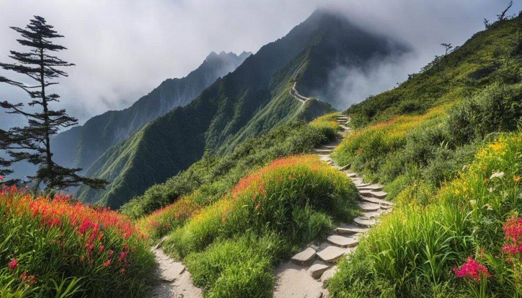 mountain hiking trails in Taiwan mountain hiking trails in Taiwan