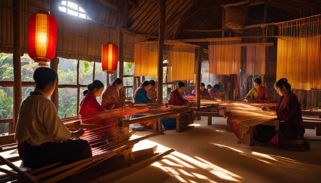traditional silk weaving workshops in Hoi An traditional silk weaving workshops in Hoi An
