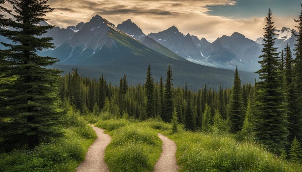 Banff hiking trail Banff hiking trail