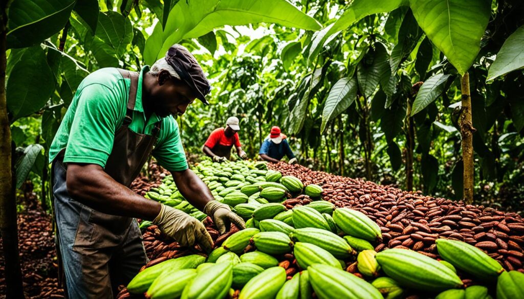 Belmont Estate cocoa production Belmont Estate cocoa production