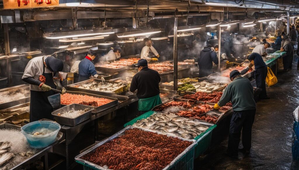 Famous seafood market in Boston Famous seafood market in Boston