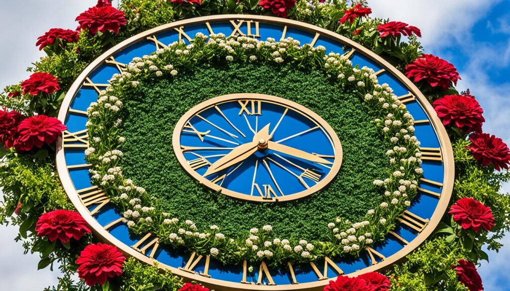 Floral Clock at the Capitol Plaza Floral Clock at the Capitol Plaza