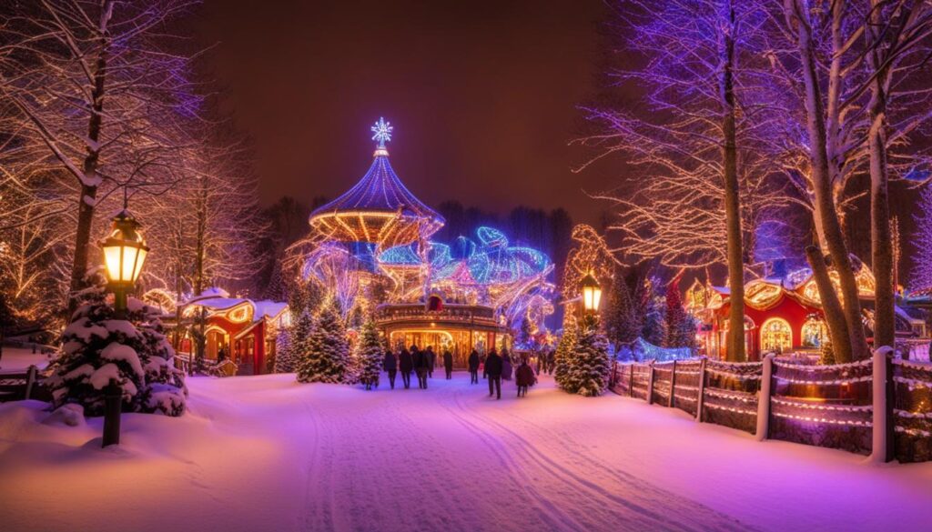 Liseberg park during Christmas season Liseberg park during Christmas season