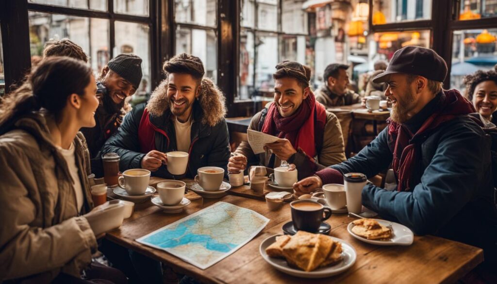 Networking with other travelers image Networking with other travelers image