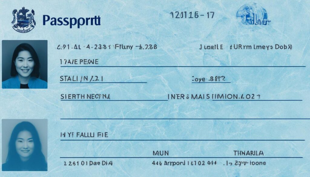 Passport application form Passport application form