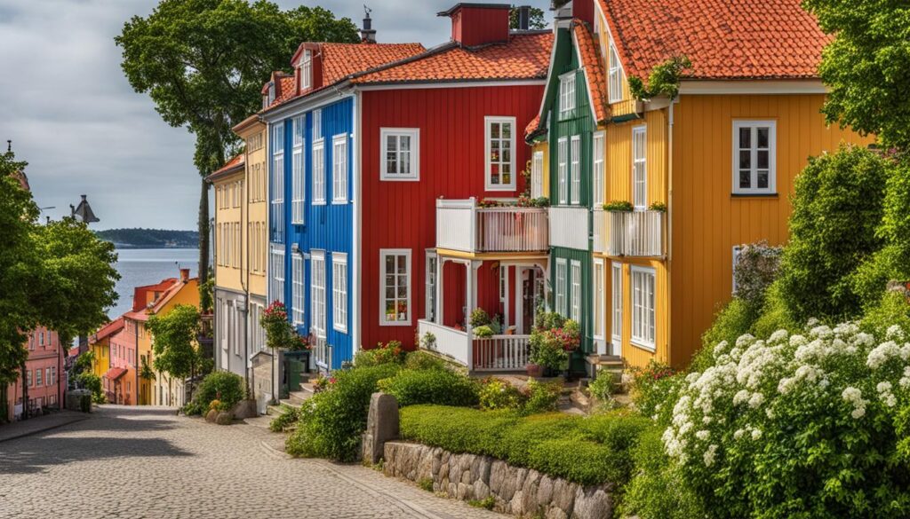 Simrishamn colorful houses Simrishamn colorful houses