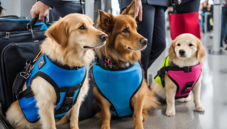 flying with pets in anxiety vests
