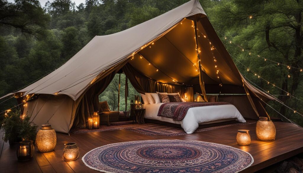 luxury tent in a natural setting luxury tent in a natural setting