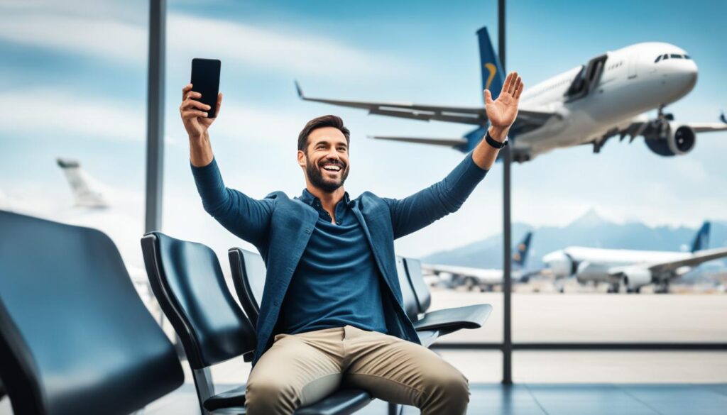 man video chatting with family while traveling solo man video chatting with family while traveling solo