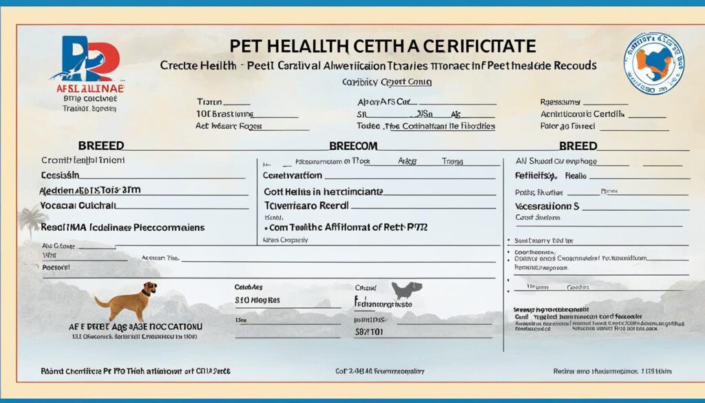 pet health certificate pet health certificate