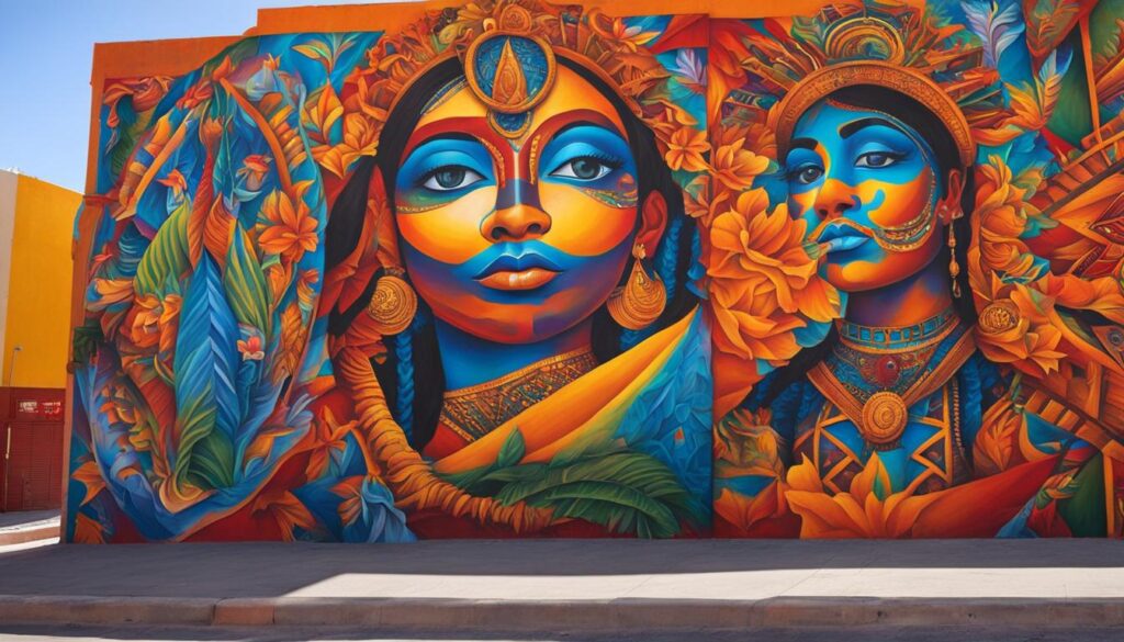 Artistic street mural in Juárez Artistic street mural in Juárez