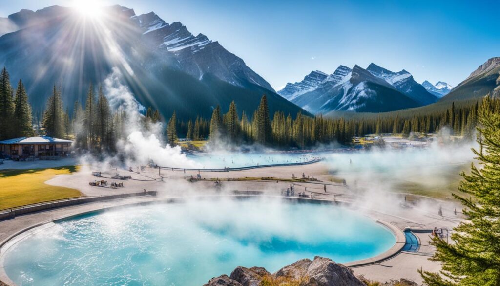 Banff Upper Hot Springs and surrounding area Banff Upper Hot Springs and surrounding area