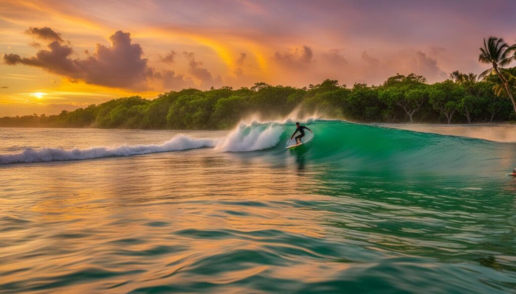 Beginner-friendly surf spot in Yucatan Peninsula Beginner-friendly surf spot in Yucatan Peninsula