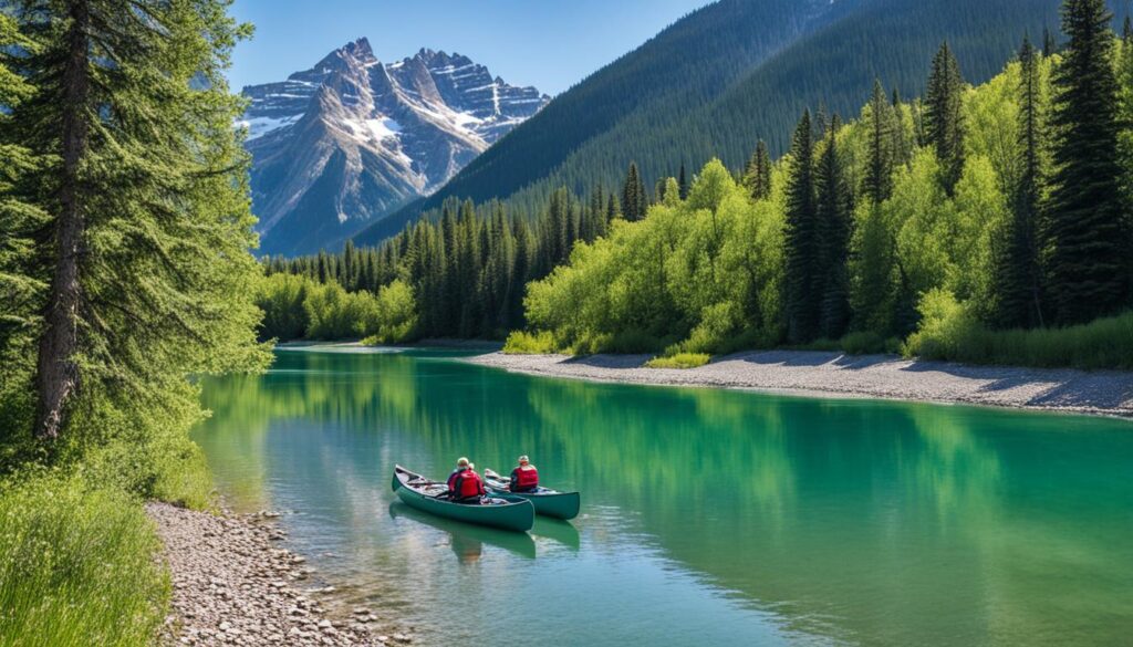 Bow River Canoeing in Banff National Park Bow River Canoeing in Banff National Park