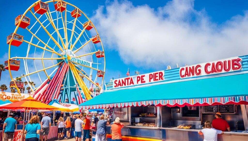 Delicious street food at Santa Monica Pier Delicious street food at Santa Monica Pier