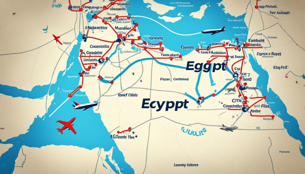 Egypt travel routes Egypt travel routes