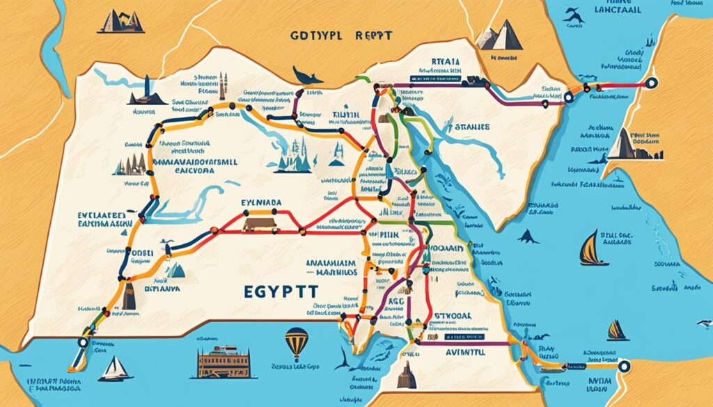 Egypt travel routes Egypt travel routes