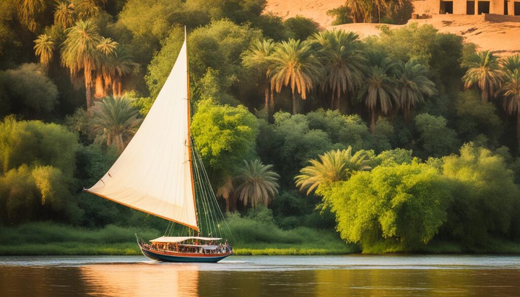 Felucca ride on the Nile River Felucca ride on the Nile River