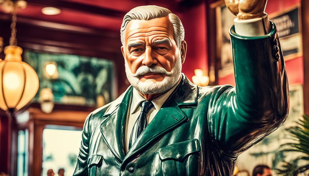 Hemingway statue at El Floridita Hemingway statue at El Floridita
