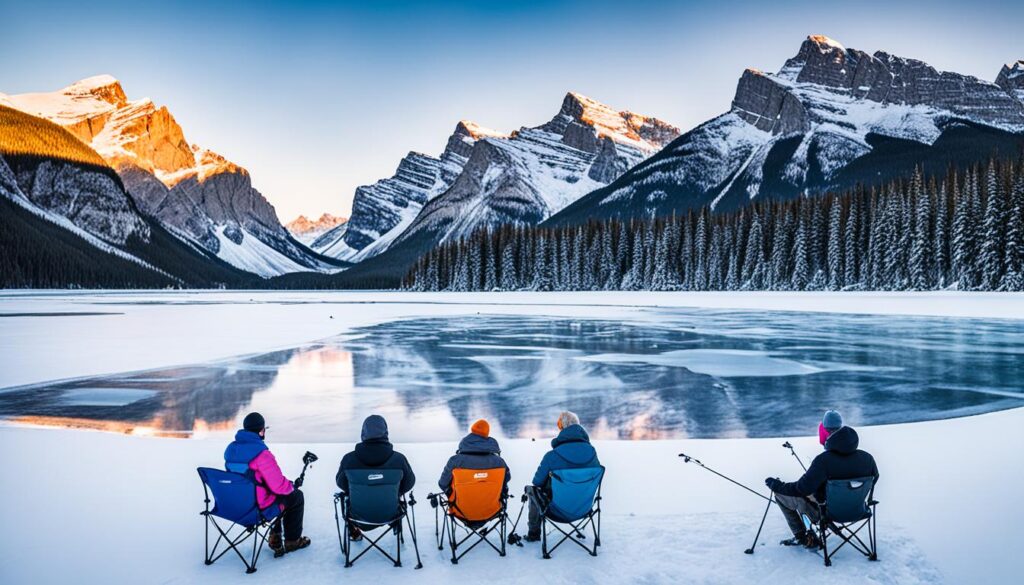 Ice fishing Banff Ice fishing Banff
