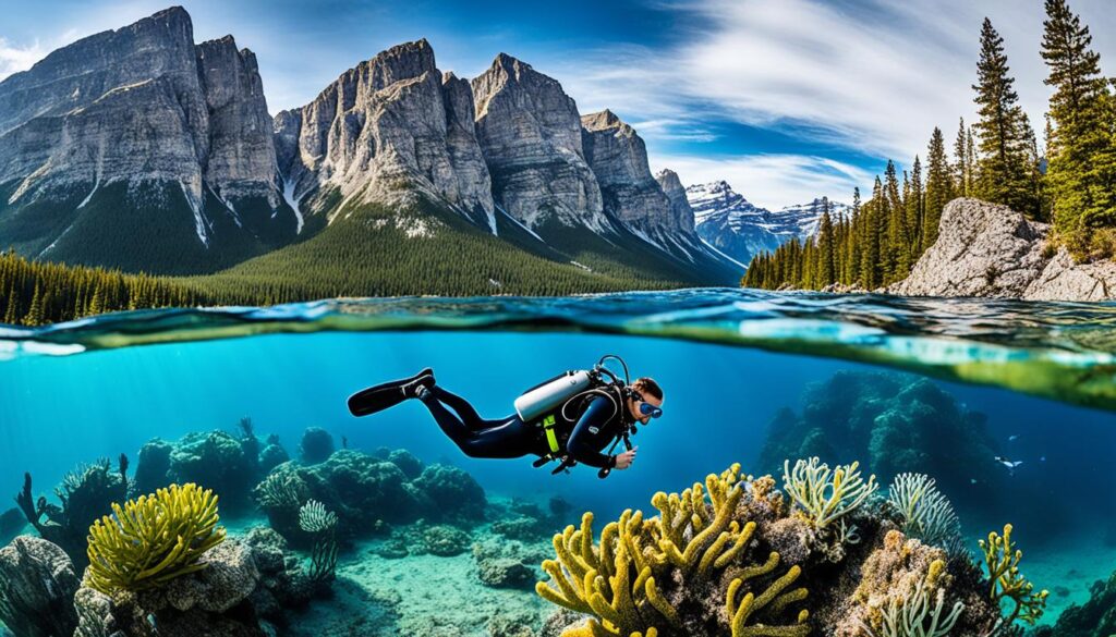 Lake Minnewanka scuba diving attractions Lake Minnewanka scuba diving attractions