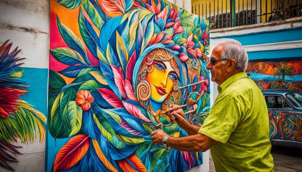 Local Cuban art in Havana Local Cuban art in Havana