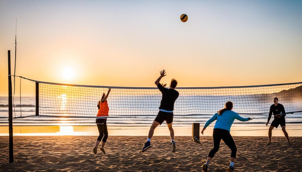 Moonlight State Beach volleyball Moonlight State Beach volleyball