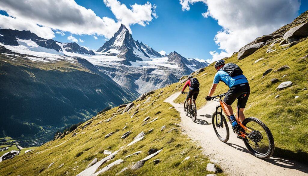 Mountain biking in Zermatt Mountain biking in Zermatt