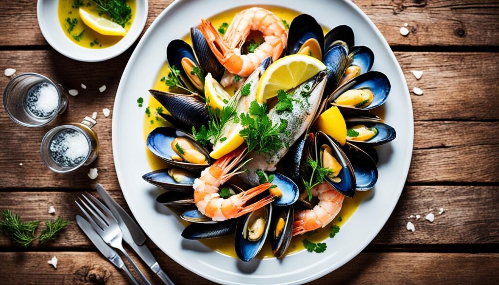 Norwegian seafood dish Norwegian seafood dish