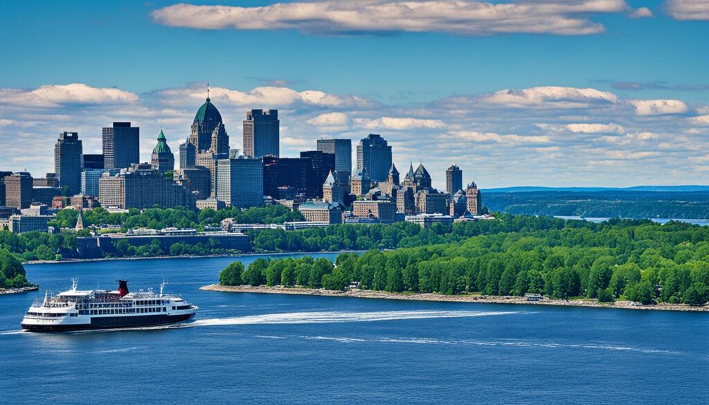 Panoramic views of the St. Lawrence River Panoramic views of the St. Lawrence River