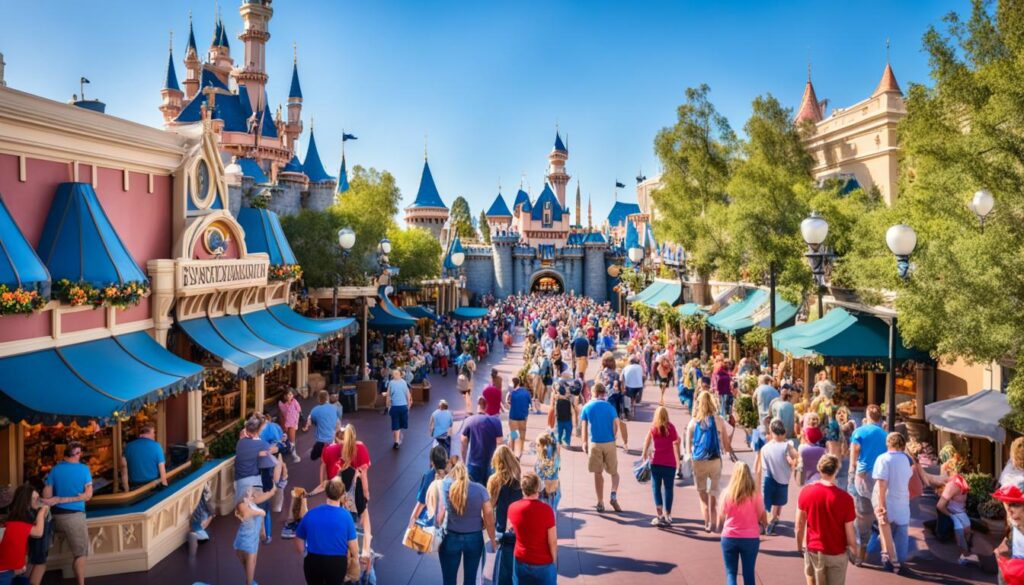 Peak season at Disneyland Peak season at Disneyland