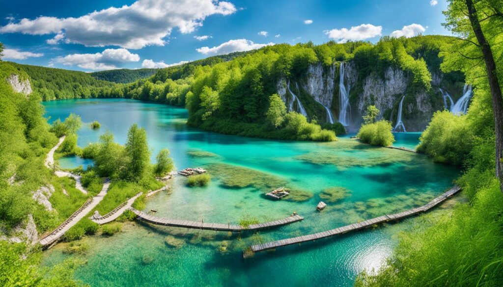 Placid Waters of Plitvice Lakes Placid Waters of Plitvice Lakes