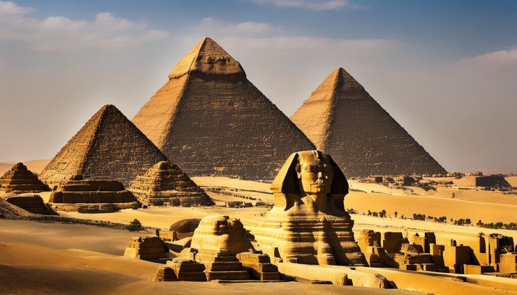 Pyramids of Giza and the Great Sphinx Pyramids of Giza and the Great Sphinx