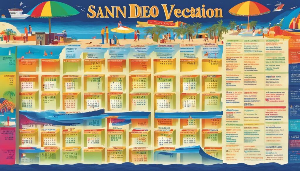 Recommended days for family holiday in San Diego Recommended days for family holiday in San Diego
