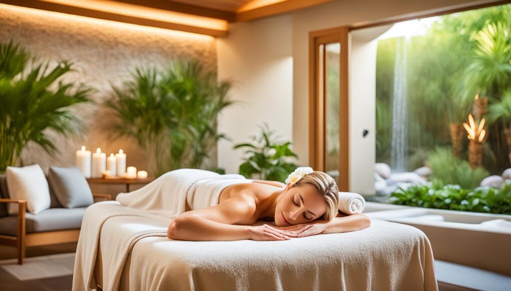 Relaxing spa treatment in a hotel Relaxing spa treatment in a hotel