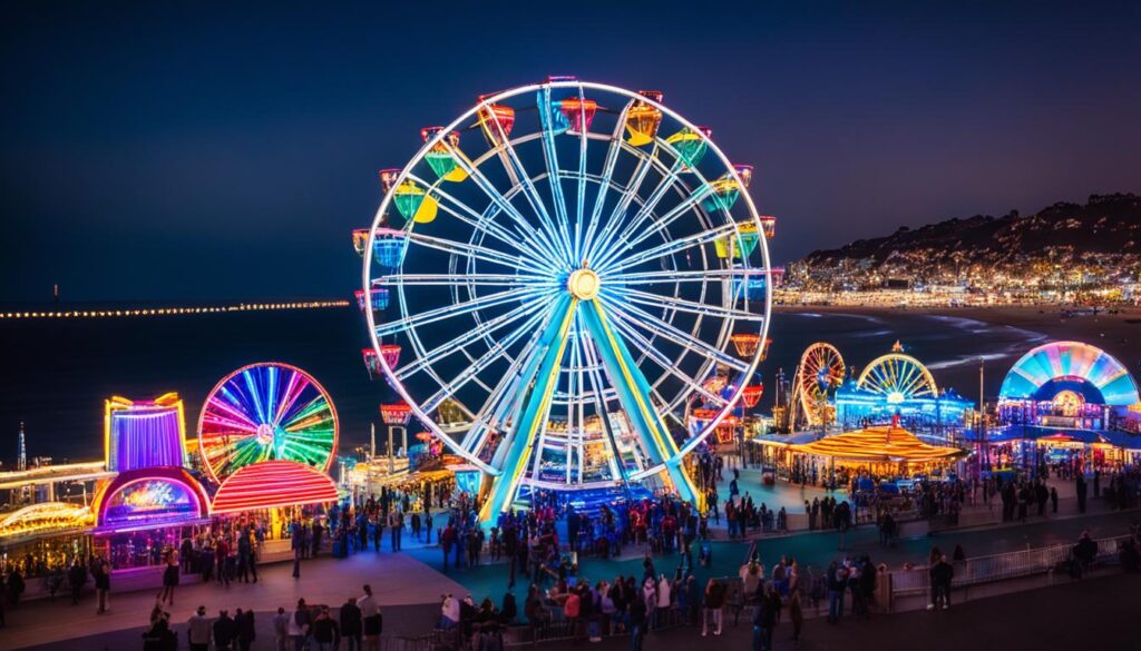 Santa Monica Pier Ferris wheel sightseeing Santa Monica Pier Ferris wheel sightseeing
