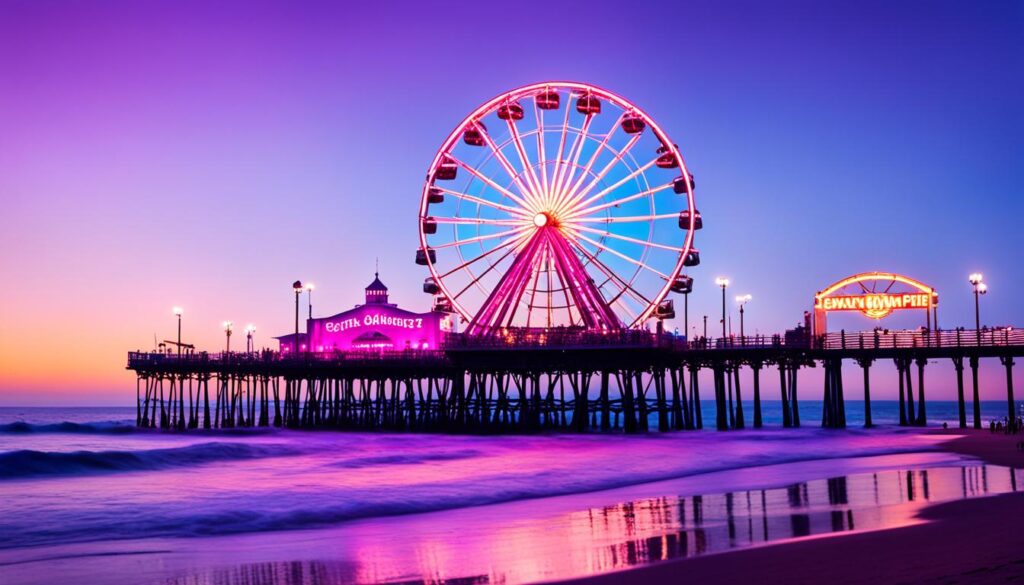 Santa Monica Pier at twilight Santa Monica Pier at twilight