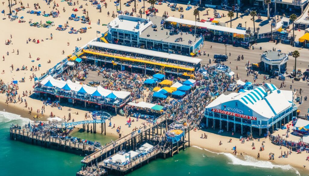 Santa Monica Pier crowd control Santa Monica Pier crowd control