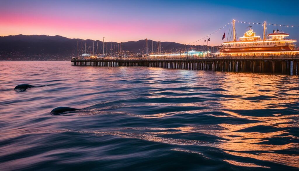 Santa Monica Pier evening boat ride Santa Monica Pier evening boat ride