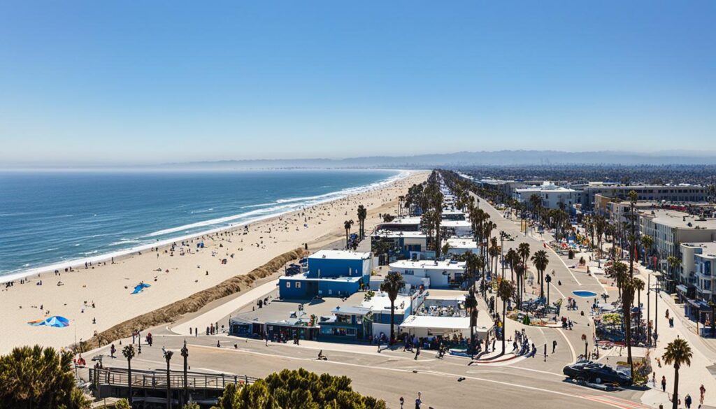 Santa Monica and Venice Beach coastline Santa Monica and Venice Beach coastline
