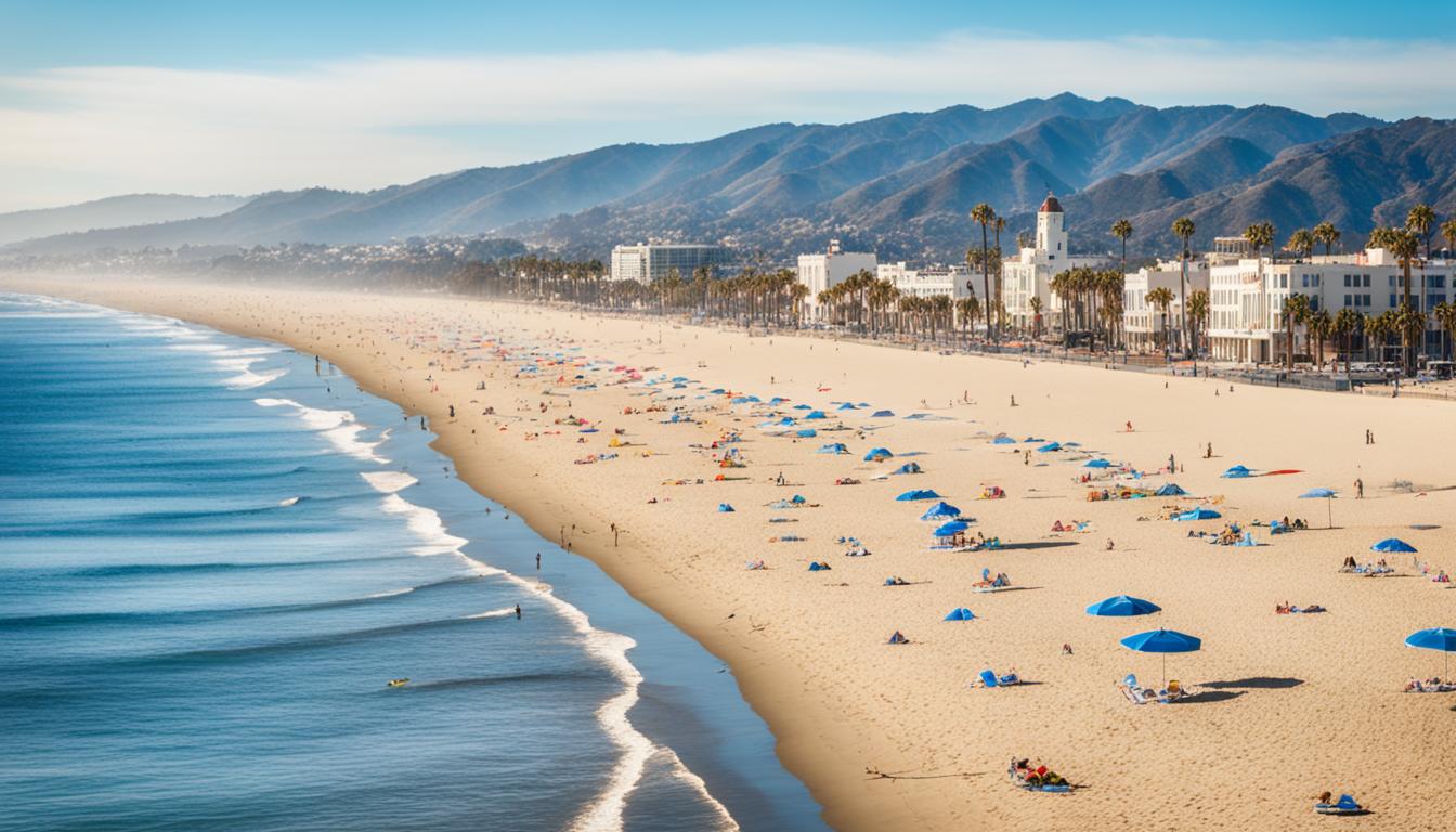 Ideal period for santa monica weather low crowds