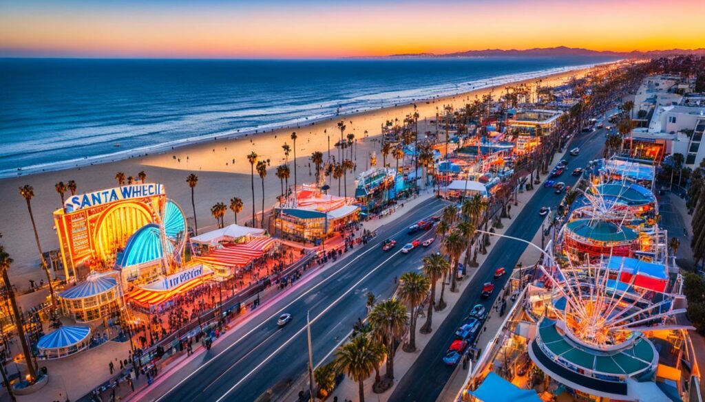 Scenic views from Santa Monica Pier Ferris wheel Scenic views from Santa Monica Pier Ferris wheel