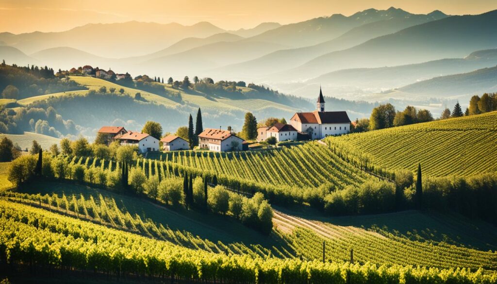 Slovenian Vineyard Panorama Slovenian Vineyard Panorama