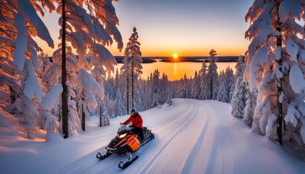 Snowmobiling in Rovaniemi Snowmobiling in Rovaniemi