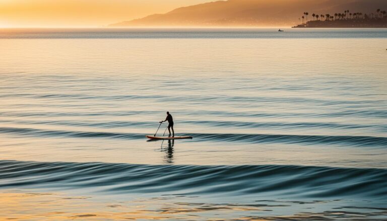 Stand up paddleboarding Santa Monica Bay