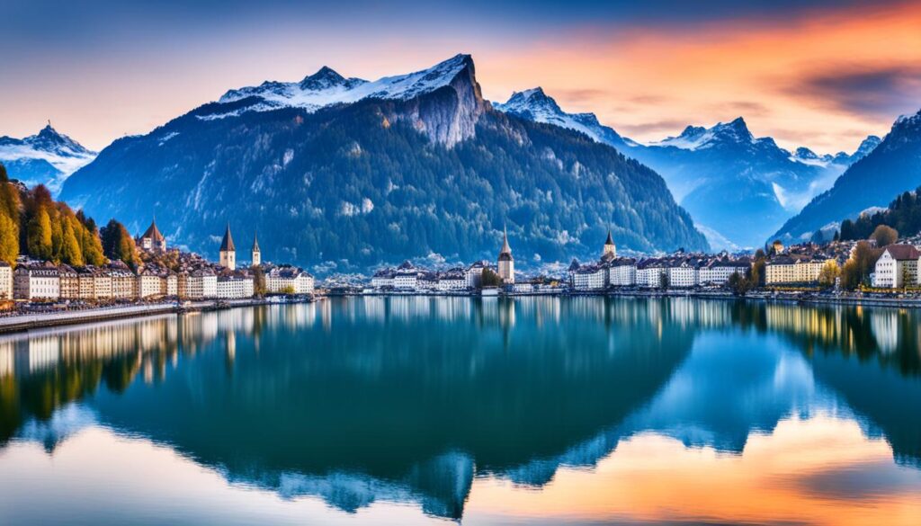 Swiss mountains in Lucerne Swiss mountains in Lucerne